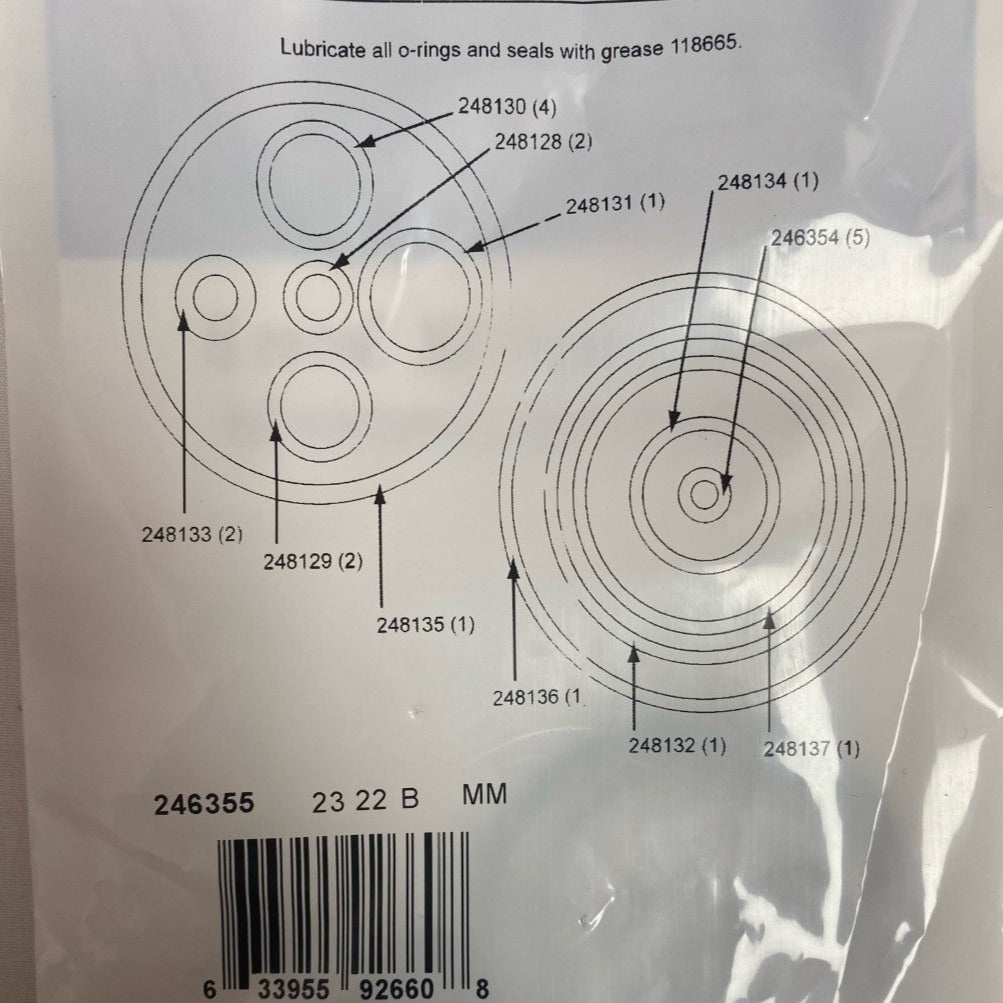 Graco Fusion Air-Purge (AP) Gun Seal Repair Kit, With O-Rings (246355)